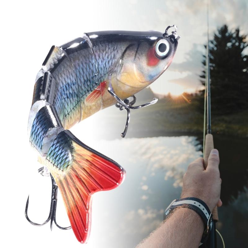 Mehrgelenkige Crankbaits 6 Segmente Hartköder Forellenköder Swimbait Minnow Angelköder Wobbler Angelausrüstung