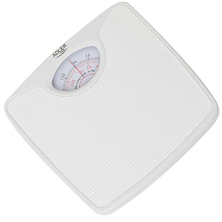 Adler | Mechanical Bathroom Scale | Ad 8151W | Maximum Weight (Capacity) 130 Kg | Accuracy 1000 G | White