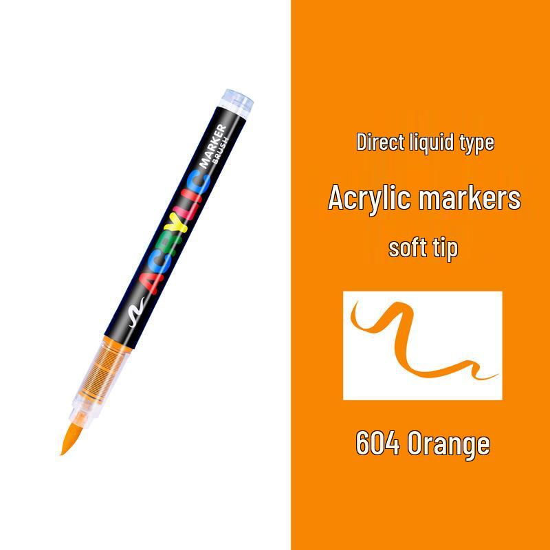 Guangna 8101 Liquid Acrylic Marker Pen Set - 168 Colors, 72 Soft Tips for Student Art, DIY, Hand Painting, and Graffiti.