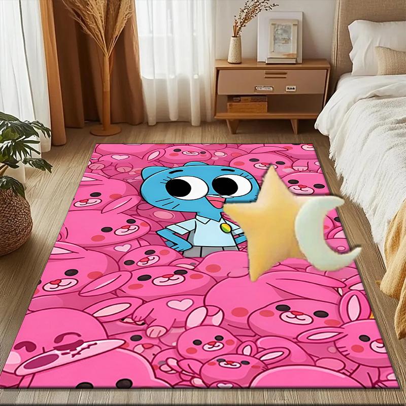 Gum's Colorful Friends Floor Mat for Living Room, Game Rooms, Office, Bedroom, Office Floor Mat Playful Design, Christmas fan gifts