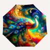 1pc Peacock in a Vibrant Dreamlike Landscape Pattern Automatic Umbrella is Fashionable and Good-Looking,  Suitable for Travel and Daily UseN072