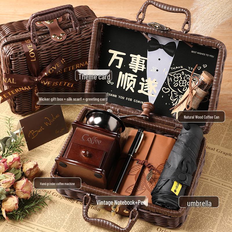 Pánská dárková sada kávovaru: Ideální k narozeninám, kreativní nikové dárky pro svědky nebo pro přítele a manžela.