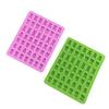 2Pcs/Set 49 Holes Silicone Mold + Dropper Set Cartoon Chocolate Gummy Candy Mold Ice Cube Maker