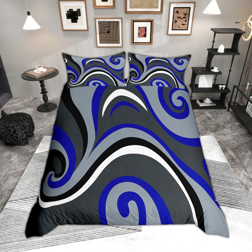 Comforter Homewish Contemporary Geometric Modern Abstract Art Set Aesthetic Swirl Bedding Set