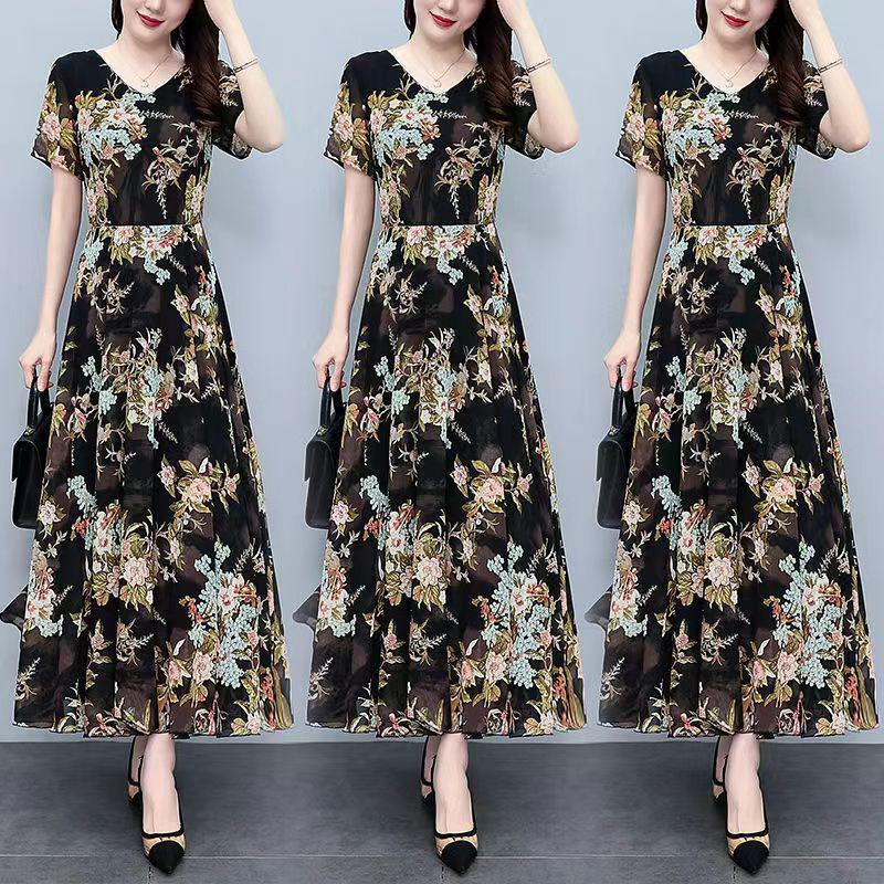 Summer Women's Plus Size Slimming Long Dress