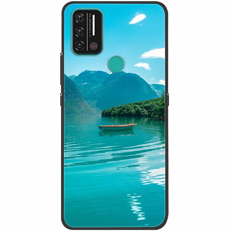 Weiche bedruckte Hülle für Umidigi A9 Pro Hülle Silikon Schutzhülle Schwarze Hüllen für Umidigi A7 Pro Niedliche Katze A9Pro A 9 A7Pro