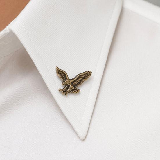 Brooch Men Brooch Eagle Design Lapel Pin with Invisible Buckle