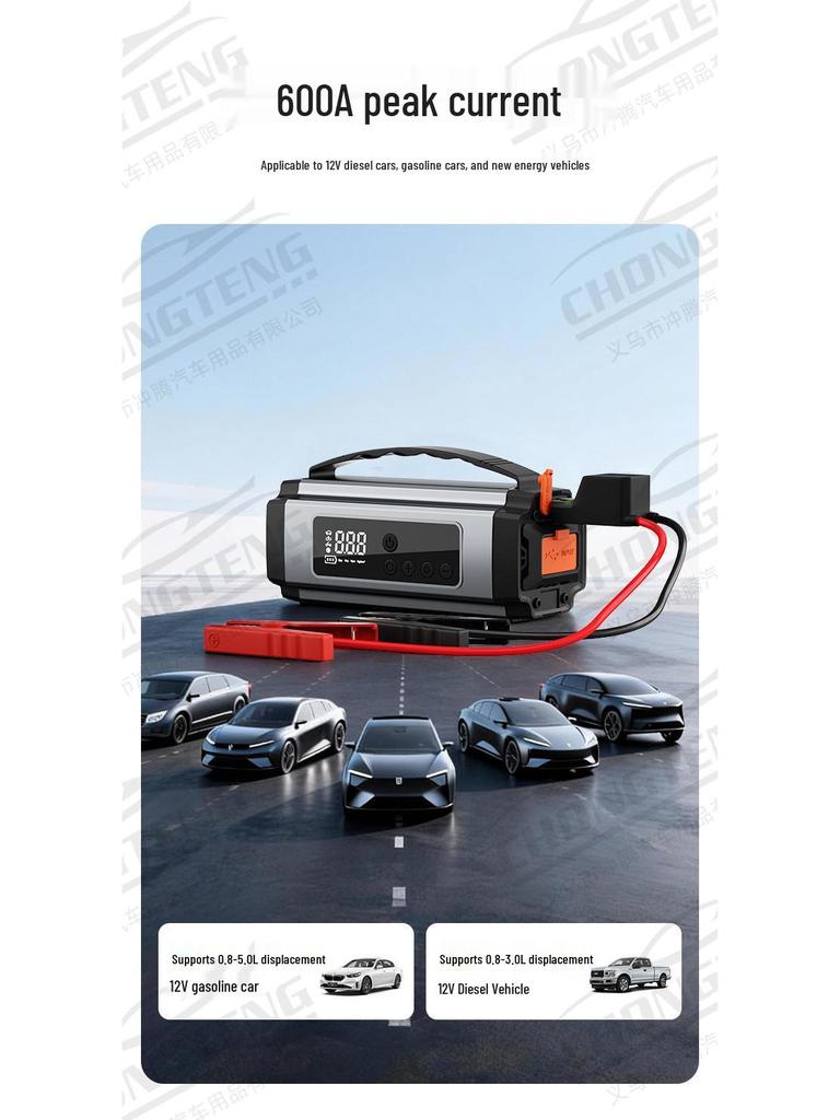 Chongteng Multi-functional Car Jump Starter & Tire Inflator Pack