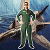 Top Gun pilots tērps Halloweena kostīms bērniem un pieaugušajiem Maverick Cosplay tērps ar saulesbrillēm un vārda zīmi