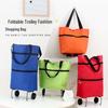 Foldable Oxford Cloth Wheeled Shopping Trolley Bag