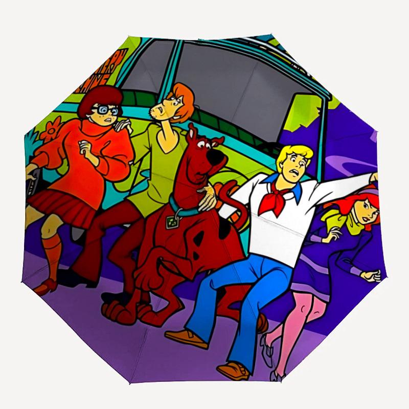 1pc Scooby-Doo 8-Ribs Sturdy Frame, Automatic Open/Close, Durable & Colorful Ideal for Beach, Travel, And All Seasons10086
