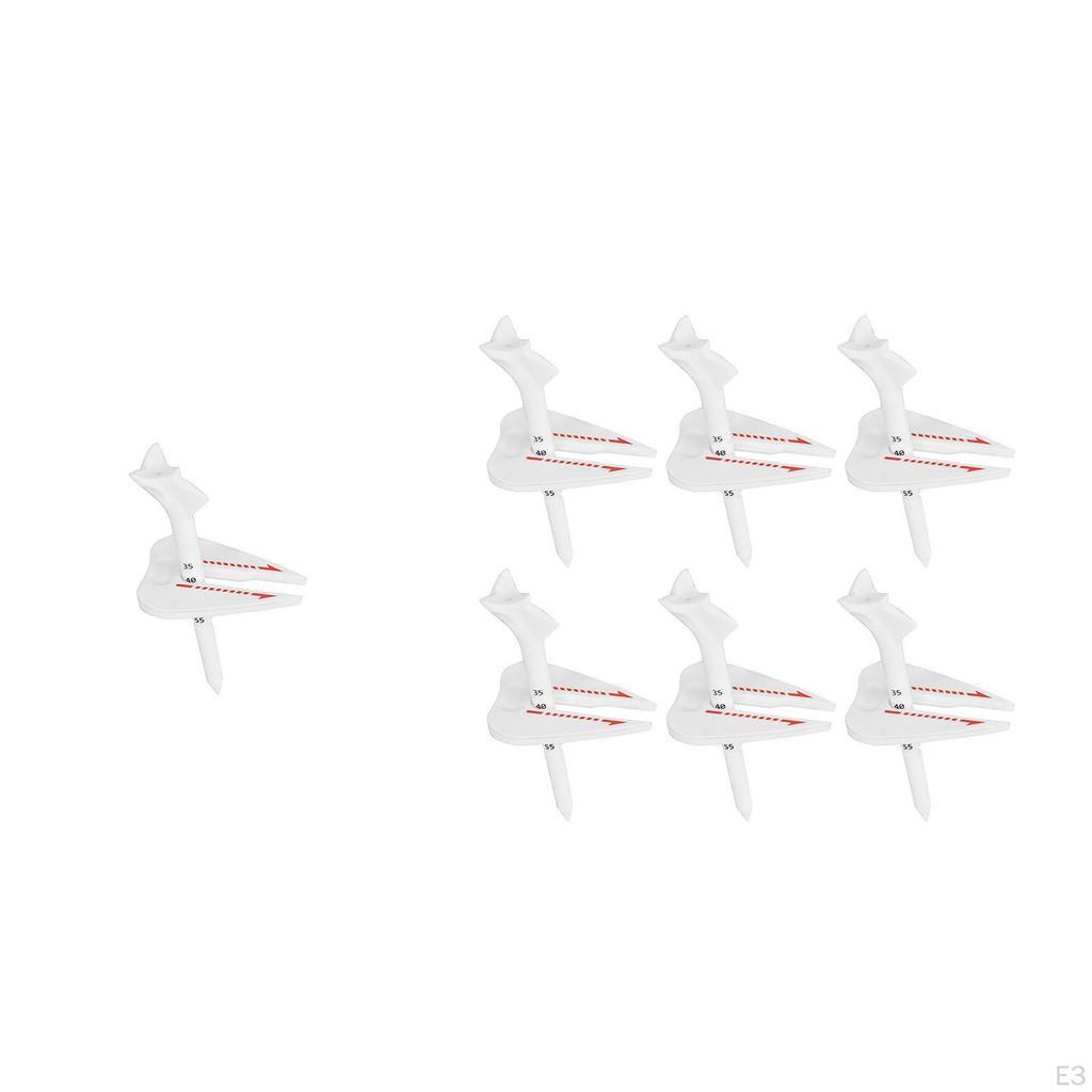 6 Pieces Golf Tee Adjustable Height Holder Positioning Unbreakable Material Suitable for Outdoor