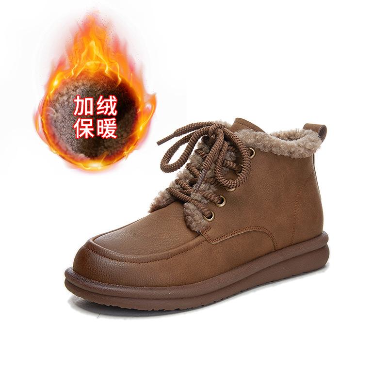 Snow Boots Women's 2025 Winter New Velvet Warm Versatile Short Boots Women's Famous Style Fashion Casual Women's Boots