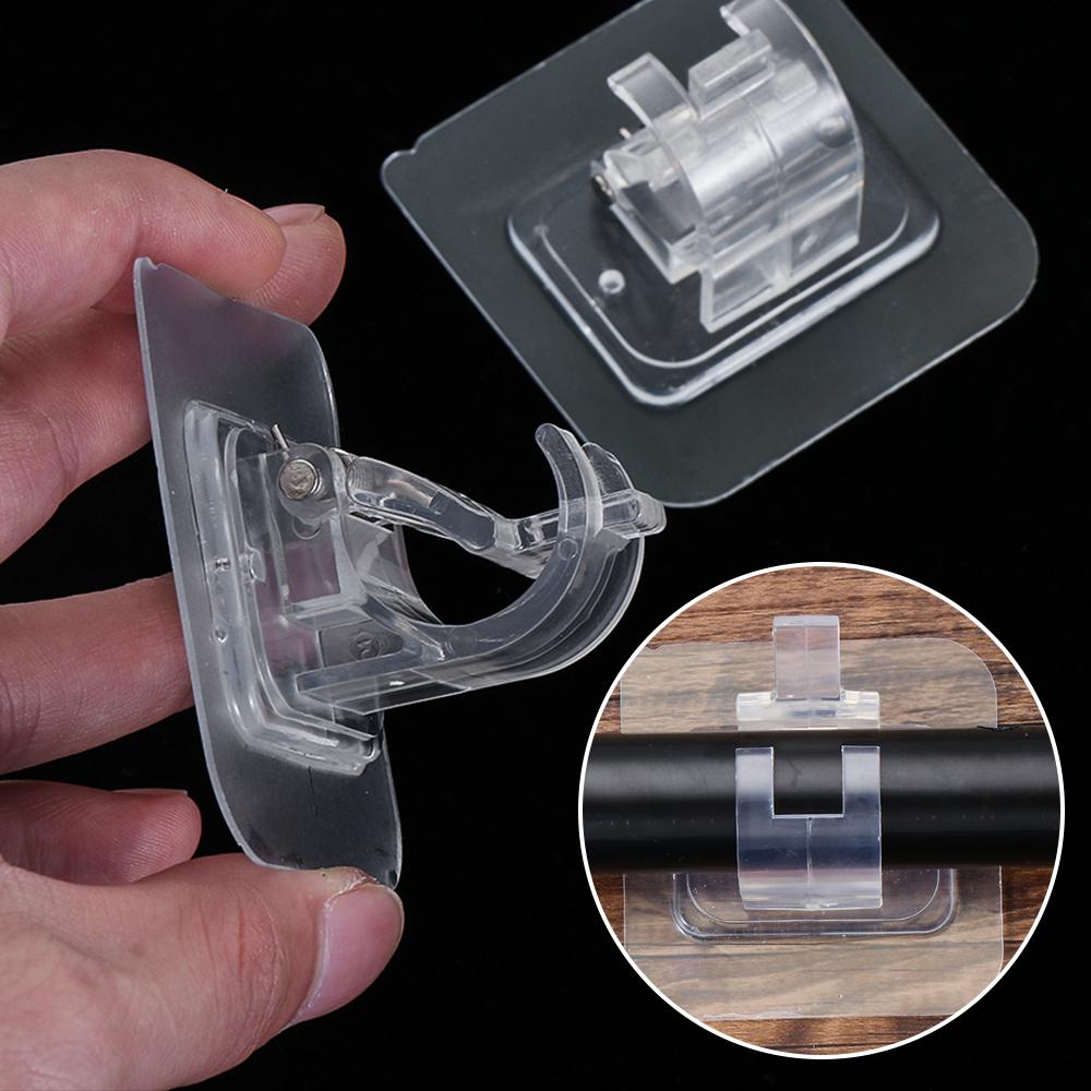 Bathroom Holder Powerful Free Punching Rod Hanging Clip Door Hanger Storage Rack Curtain Rod Hook