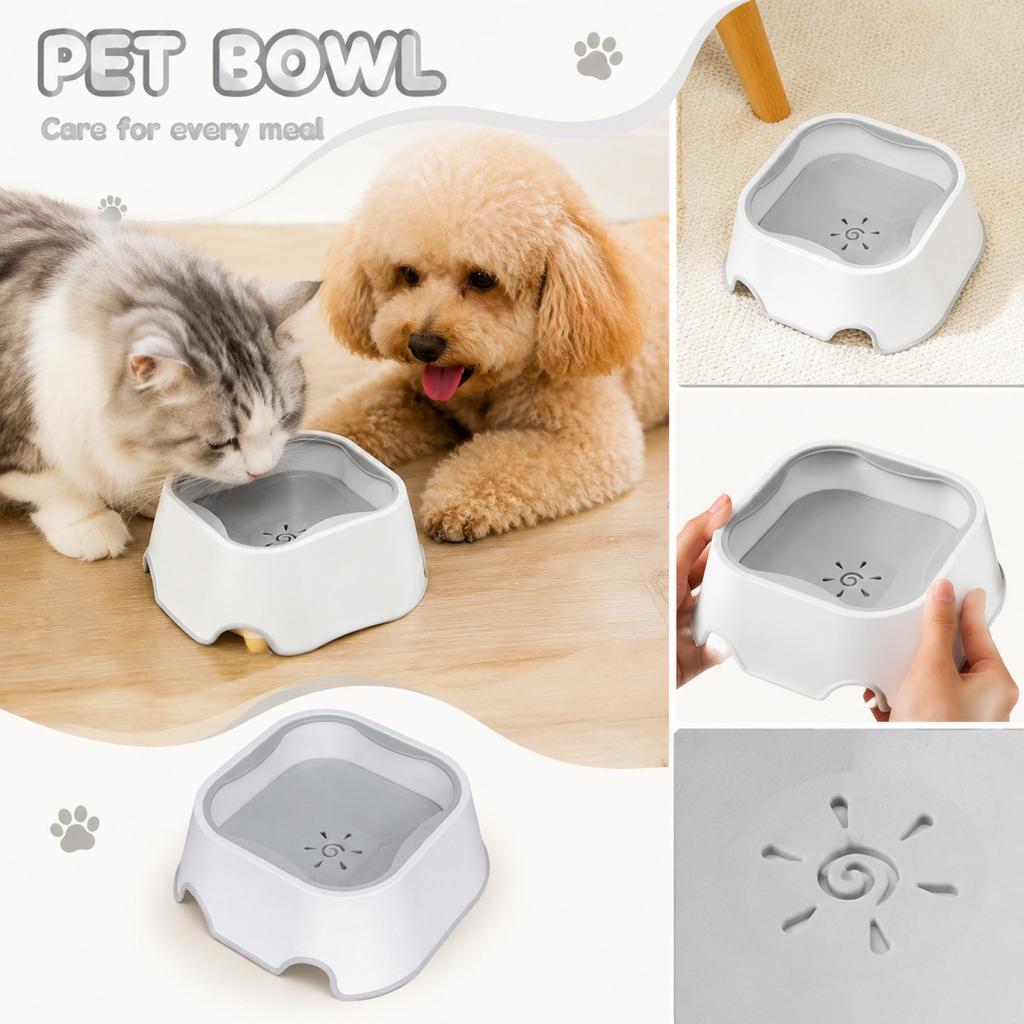 Pet Bowl Non Spill Anti Tip Dog Cat Water Bowl Stable Base Durable Material Easy to Clean Suitable for Small Medium Pets