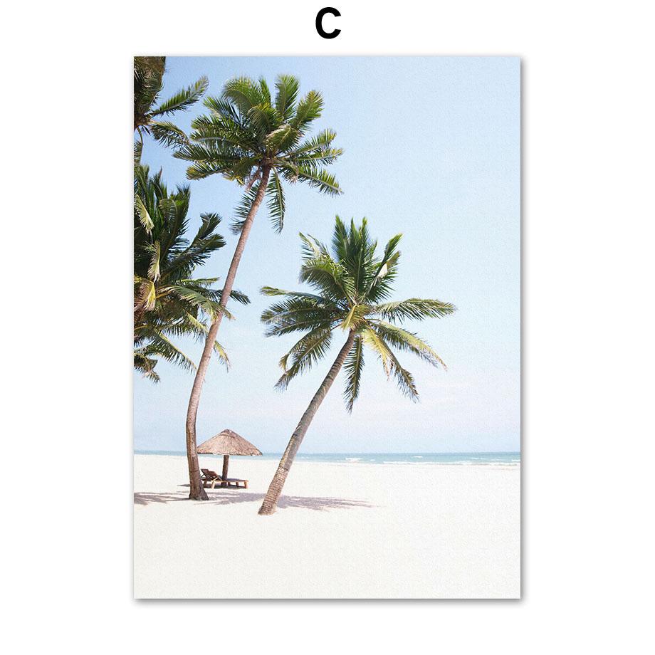 

Фламинго Доска для серфинга Пляж Океан Волны Ракушка Настенная живопись Холст Картина Тропические постеры и принты Настенные картины для домашнего декора 30X40cm No Frame