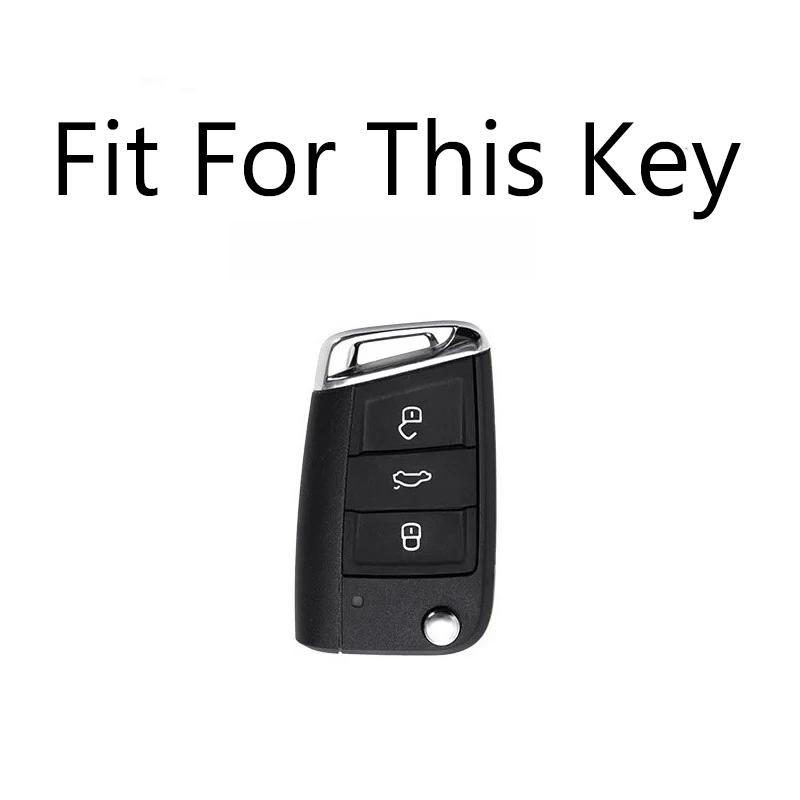 Tpu Car Key Case Cover For Vw Volkswagen Golf 7 Mk7 Tiguan Mk2 T-Roc T-Cross Skoda Octavia Kodiaq Karoq Seat Ateca Leon Fob