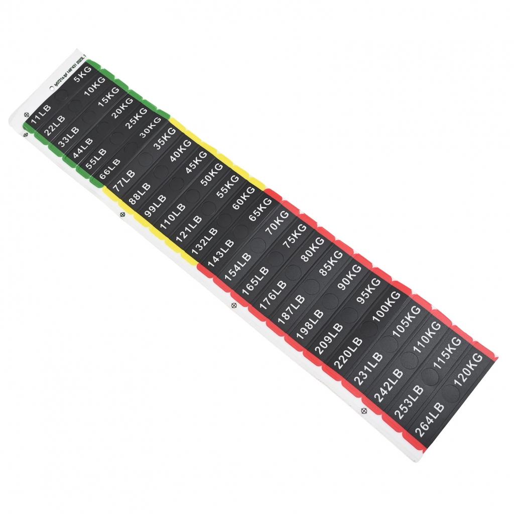 Gym Number Stickers for Weights Traceless Removal No Damage to Equipment