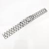 18Mm Three Beads Solid Stainless Steel Strap Butterfly Buckle Metal Stainless Steel Bracelet Watch Accessories