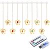 LED Christmas Circle Leather Wire Curtain & Ornament Lights for Festive Décor