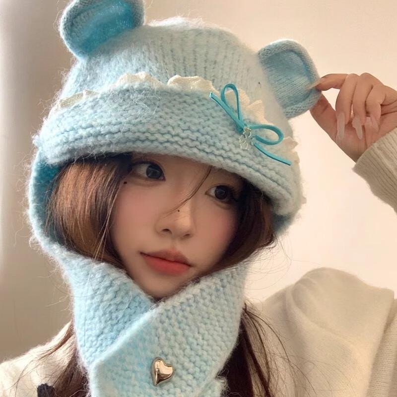 Cute Bear Ear Winter Knitted Hat