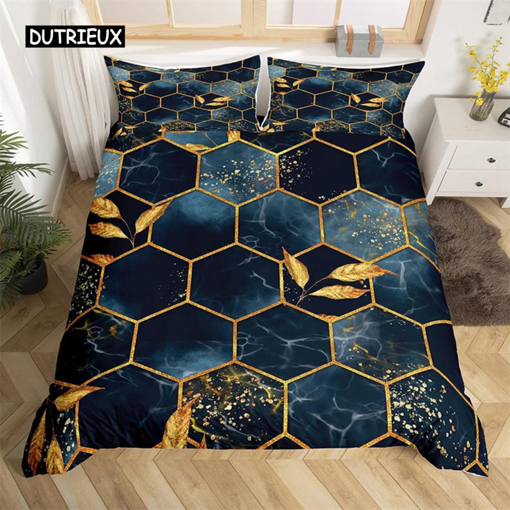 

Комплект пододеяльника Соты Розовая геометрия 3D-принт Постельное белье Полиэстер Прохладный стиль Двуспальный Квинсайз Кингсайз Пододеяльник для мальчиков Взрослый EU single(135x200cm)