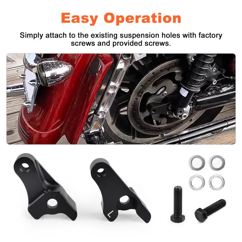 2 Inch Shock Absorber Rear Suspension Bracket Lowering Link Kit For 2002-2023 Harley Davidson Touring Models