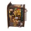 Magisches Kaffeehaus Modellbausatz, Handgefertigtes 3D-Puzzle mit LED-Licht, Miniatur-Holzgebäude für Erwachsene und Jugendliche, Tischdekoration
