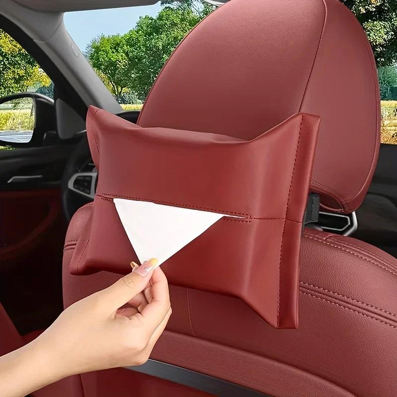 Car Tissue Box, Sunshade Seat Backrest Suspension Tissue Box, Tissue Storage Box, Car Storage And Organization