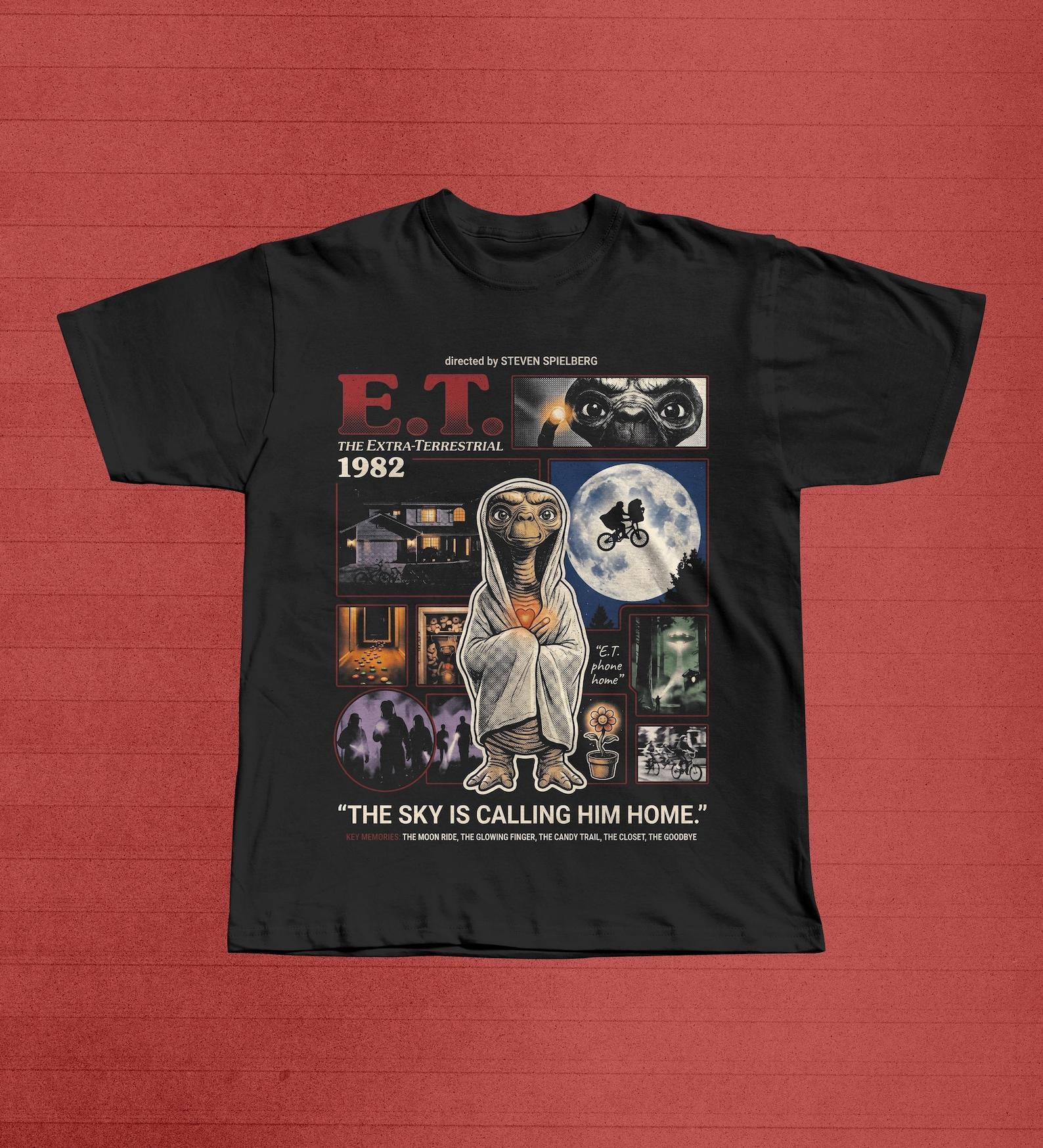 E.T. the Extra-Terrestrial Shirt, Vintage 80s Movie Tee, Alien Film Lover Gift M