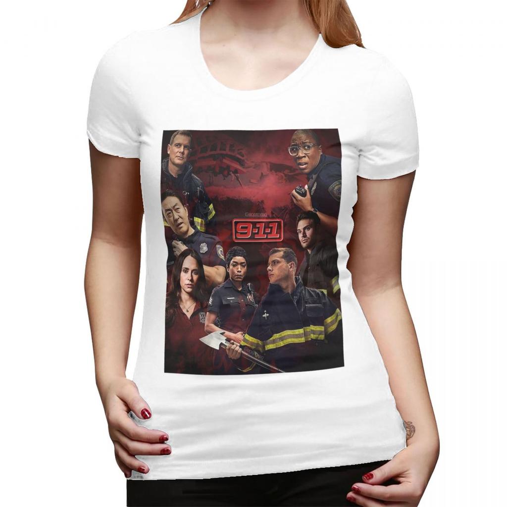 911  Red Glare TShirt for Women Crew Neck Streetwear T Shirts Womens Tees Short Summer Clothes Tops