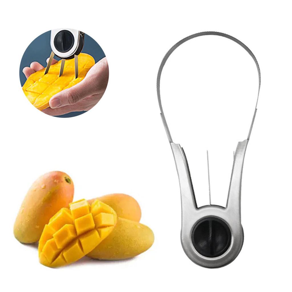 Stainless Steel Mango Peeler Cutter Easy to Store Multifunctional Use Pit Remover Tool Suitable for Kiwifruit Avocado