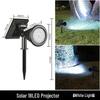 Super Bright Waterproof Solar Garden Spotlight: Dual-Purpose Landscape Lawn Light for Outdoor Villas