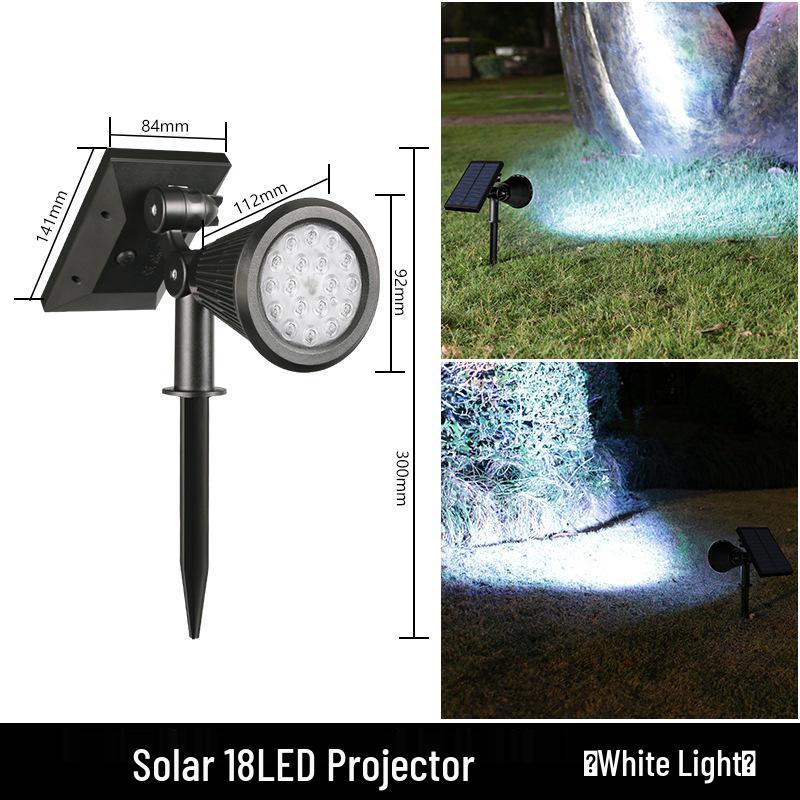 Super Bright Waterproof Solar Garden Spotlight: Dual-Purpose Landscape Lawn Light for Outdoor Villas