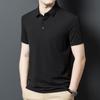 Men's Solid Lapel Short-Sleeve Polo Shirt
