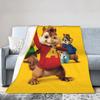 A-Alvin e i Chipmunks Coperte Plaid per Divano e Letto Coperte Film per Letto Camera da Letto Tappeto Super Morbido per Letto,