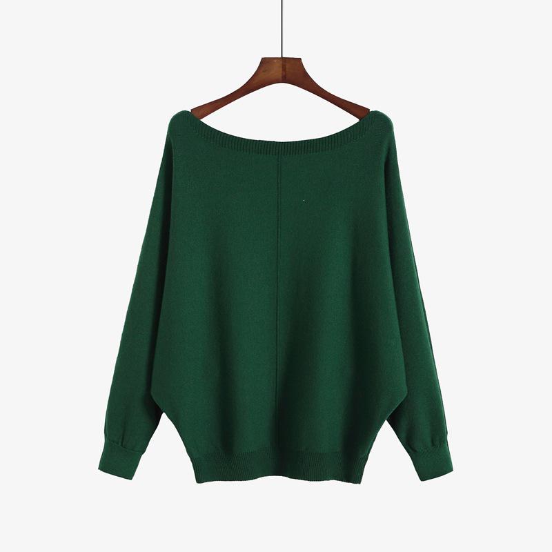 Women's Plus Size Chunky Knit Batwing Sweater - Spring/Autumn Long Sleeve, One-Shoulder Style