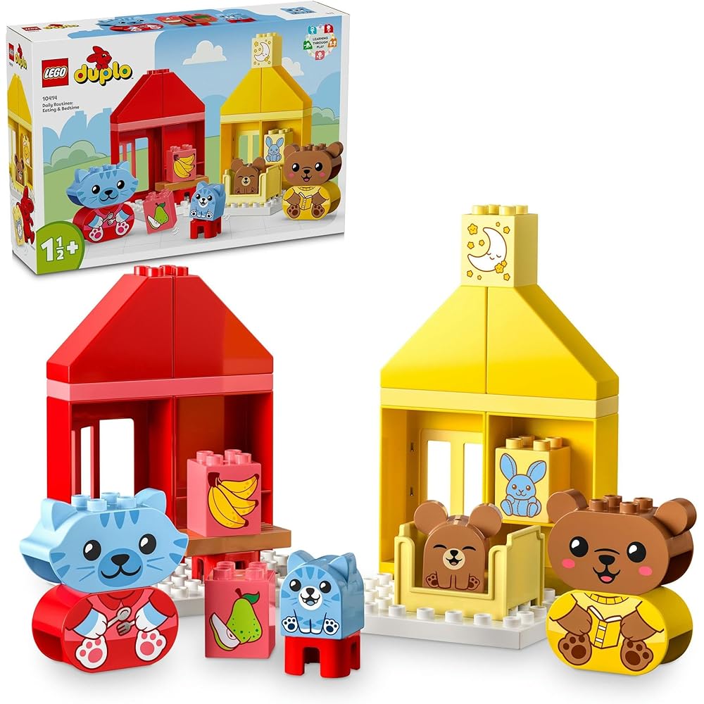 LEGO DUPLO My First Daily Life Food and Sleep Toy Set Building Blocks for Toddlers Ages 1-3