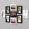 7-Zoll Minimalistisches Modernes Neun-Gitter Wand-Fotorahmen-Set – Stanzfreie Wohnzimmerdekoration