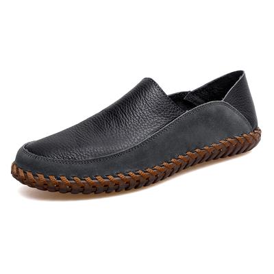 Mode Tendance Nouveaux Mocassins à Semelle Faite Main Chaussons Maison Semelle Souple Chaussures Plates pour Homme Extérieur Navettage Chaussures de Travail et de Loisirs pour Homme Marron Classique