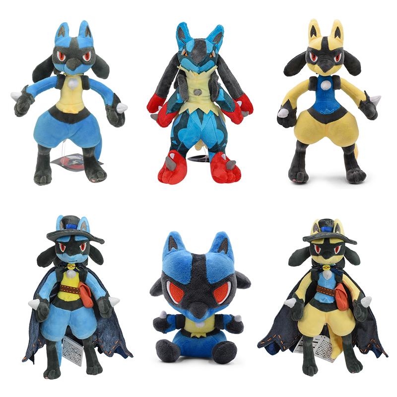 11 Styles Plush Riolu Mega Lucario Shiny Lucario Stuffed Doll Toy Cute Peluche Toy Christmas Halloween Gifts