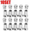 Tire Valve Hexagonal Cap with Sleeve Cover TR413 Chrome Plated Snap-on Car Truck Tire Car Tire Wheel Universal Accessories Valve Stems 1