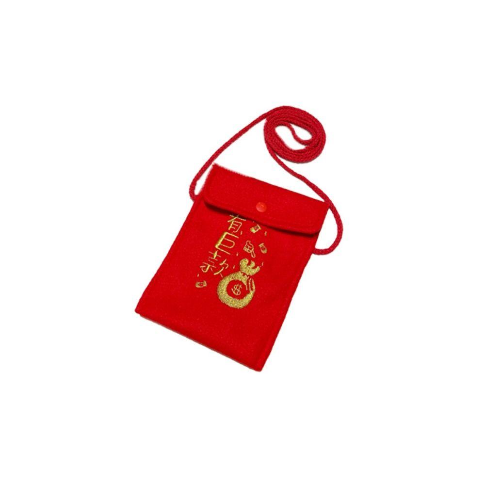 

Красный новогодний кошелек для монет, конверт, красный пакет, креативный кошелек на удачу, китайский Новый год
