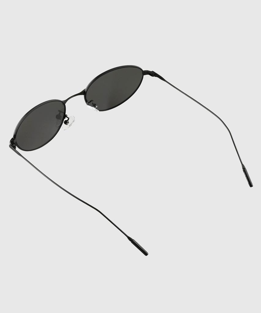 Tuditeo Acm Occhiali da Sole Metallici Sottili Vintage Lente Colorata in Nylon C5 Tutto Nero