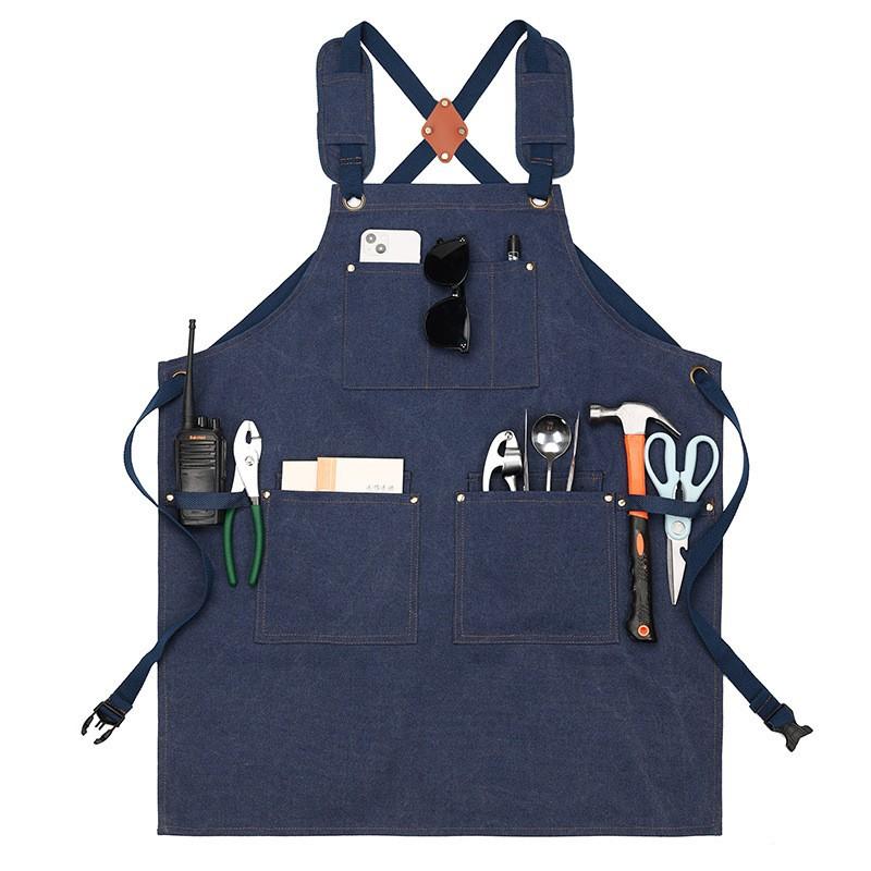 Cotton Canvas Summer Waterproof Apron Restaurant Store Kitchen Home Gardening Commercial Apron Apron