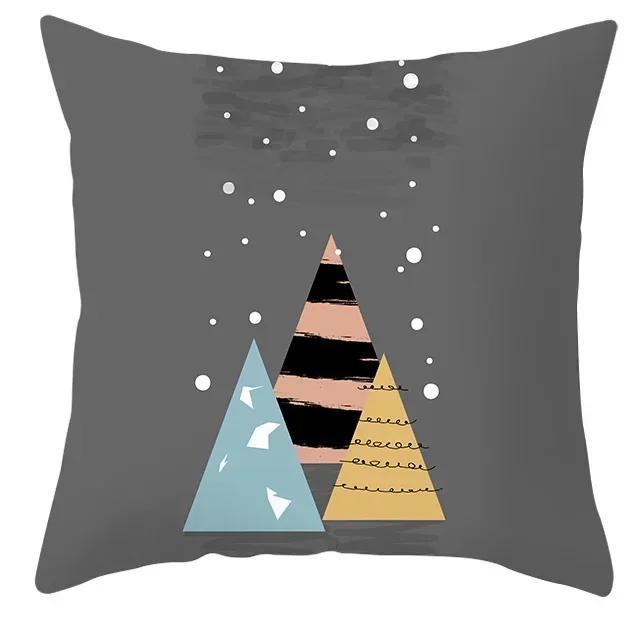 40/45/50/60cm Merry Christmas Santa Claus Printed Cushion Cover for Home Living Room Sofa Decoration Square Pillowcase