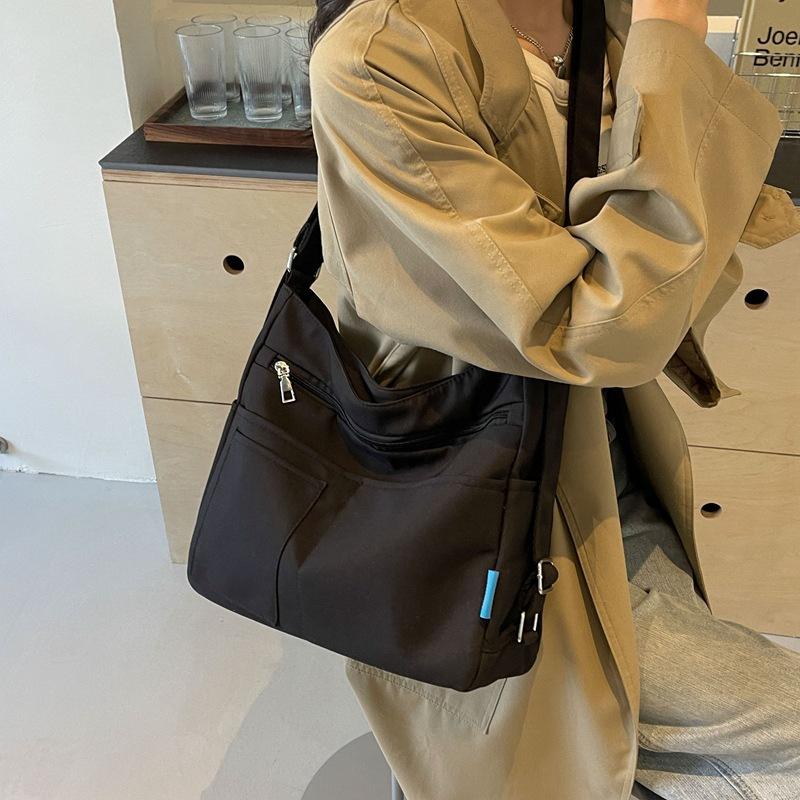 

Solid color versatile large capacity backpack, shoulder bag, crossbody bag
