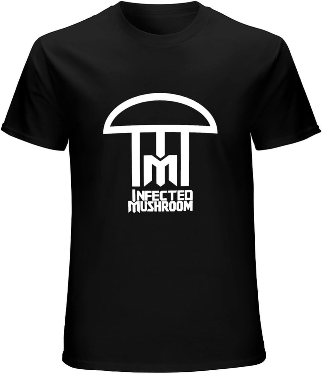 Infected Mushroom Graphic Top Printed Tee Mens Shirt Short-Sleeve T-Shirts Black 3XL