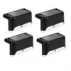 4 Solar Outdoor Deck Lights,Outdoor LED Decorative Lights,Garden Walk Lights,Outdoor Fence Lights,Outdoor Stairs, Steps