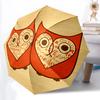 1pc Owl Love Adventure Auto Open/close, 8-Rib Iron Frame, Compact Folding Cute Umbrella All-Season Portable Umbrella for Travel0104022